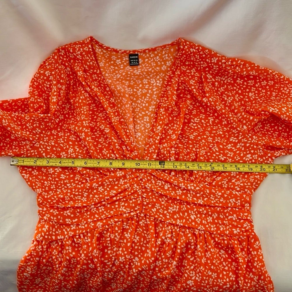 Orange Floral Dress - Picture 4 of 8
